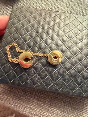 Pandora Gold Connector Chain with Round Split Charms